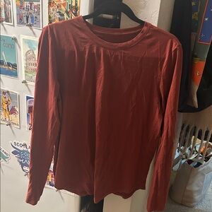 lululemon athletica Brick Red Long Sleeve Top